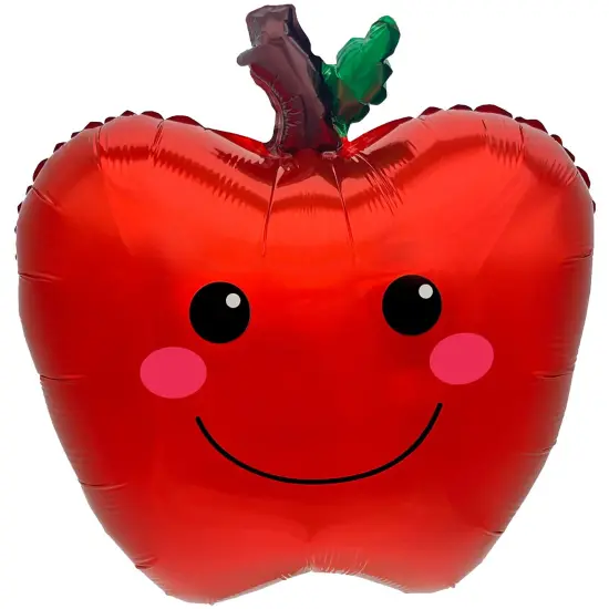 LA Balloons&reg; 19 Inch Smiling Apple Foil Mylar Balloon {2}