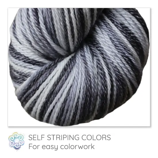 Slinky Malinky Superwash Merino Sock Yarn with Tencel - Silky & Strong. Pacific Northwest Hand Dyed. Fingering Weight #1. Mysty 2 pack {2}