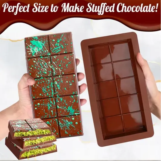 Chocolate bar Silicone Mold 1 Inch Deep {4}