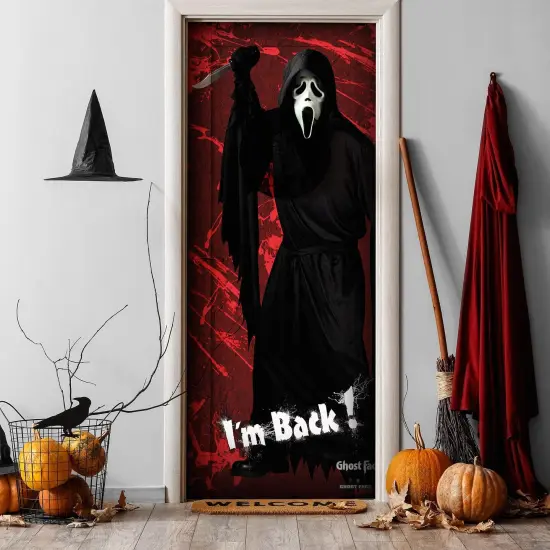 Ghost Face Door Cover Halloween Decor {4}