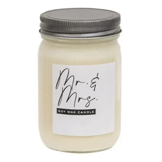 Mr. & Mrs. Soy Wax Jar Candle &ndash; Kitchen Spices Scent, 84-Hour Burn, Lead-Free Wick {1}