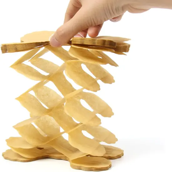 White Ivory-Gold Party-Decorations Streamers Garland - 12pcs 4-Leaf Clover Paper Streamer Wedding Bridal Baby Shower Bachelorette Engagement Banners Neutral Champagne Birthday {3}