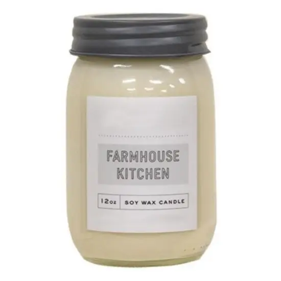 Farmhouse Kitchen Jar Candle 12oz with Citrus and Spice Fragrance 84 Hour Burn Time {1}