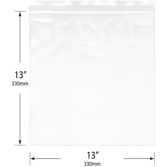 Plymor 13" x 13", 2 Mil Zipper Reclosable Plastic Bags {3}
