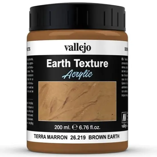 Vallejo Paints: Brown Earth Texture Acrylic, 6.79oz (200ml) {1}