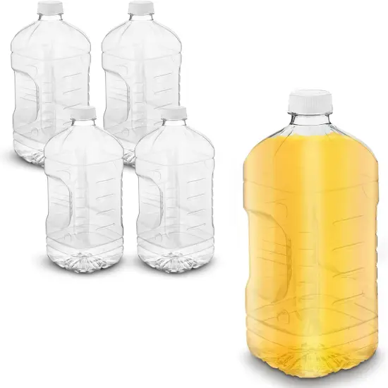 Clear PET Plastic Juice Bottles 64 oz. (Set of 4) {1}