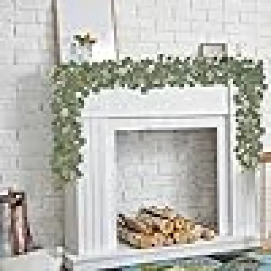 Artificial Eucalyptus Garland for Front Door Memorial Day Flag Day {3}