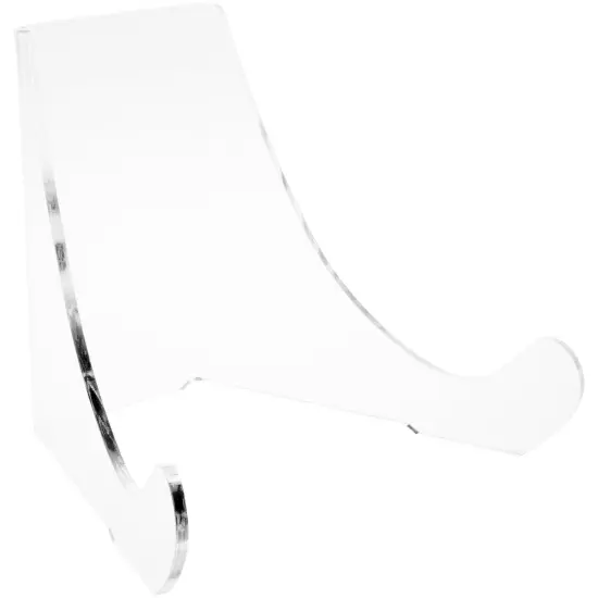 Plymor Clear Acrylic Flat Back Easel With Rounded Support Ledges, 8" H x 9.75" W x 8.25" D {2}