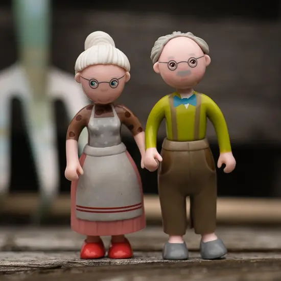 HABA Little Friends Grandpa Kurt - 4.5" Dollhouse Toy Figure Multicolor {4}