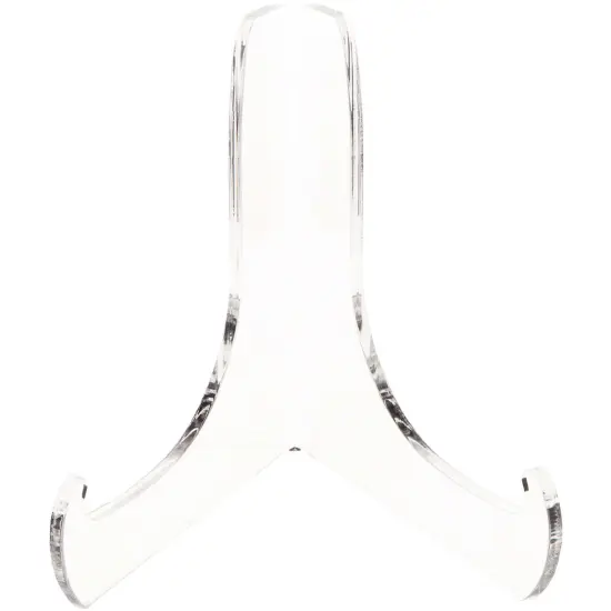 Plymor Clear Acrylic 60-Degree Angle Easel With Deep Support Ledges, 6" H x 5.75" W x 4.75" D {3}