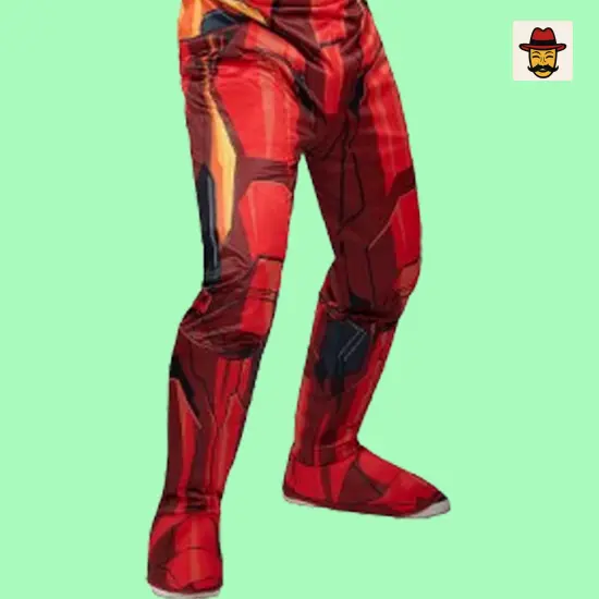 Marvel Iron Man Costume Padded Jumpsuit with 3D Mask and Metallic Details {5}