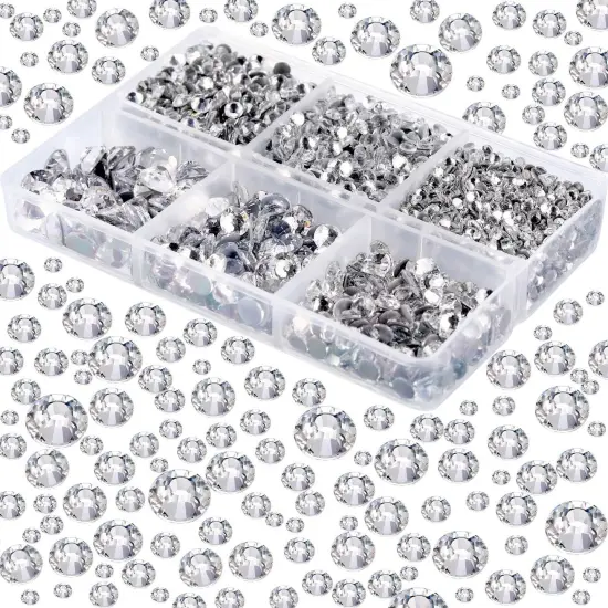 4000 Pieces Hotfix Flatback Rhinestones Crystals - AB Clear Color {2}
