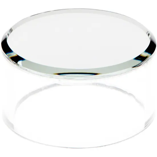 Plymor Clear Acrylic Cylinder Display Riser with Mirror Top, 1" H x 2" D {1}