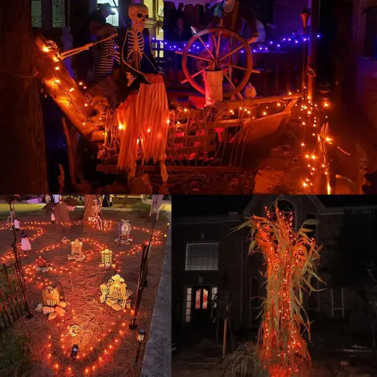 Extra Long 328 FT Halloween Lights, 1000 LED Outdoor Fairy String Light {2}