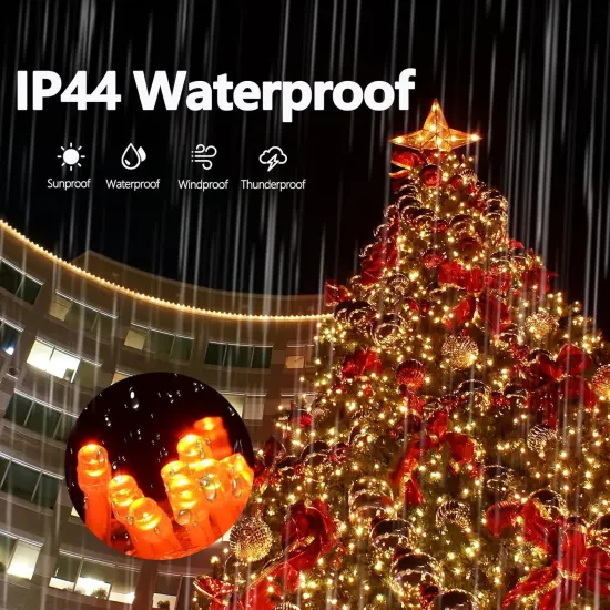 Halloween 300 LED Orange String Lights - 108 Ft, 8 Modes {2}