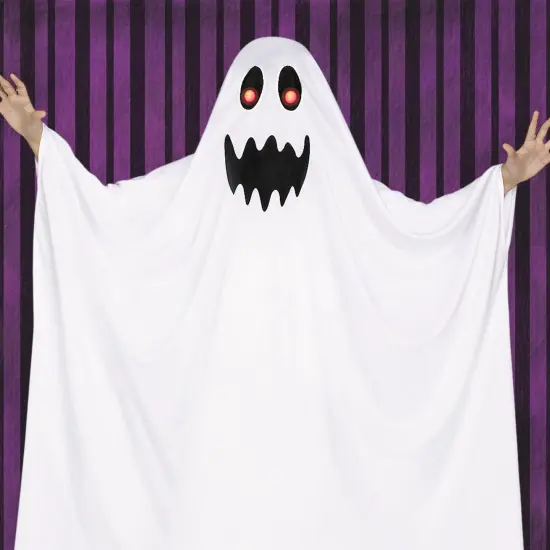 Childs Fade In Out Ghost Costume with Light Up Eyes {4}