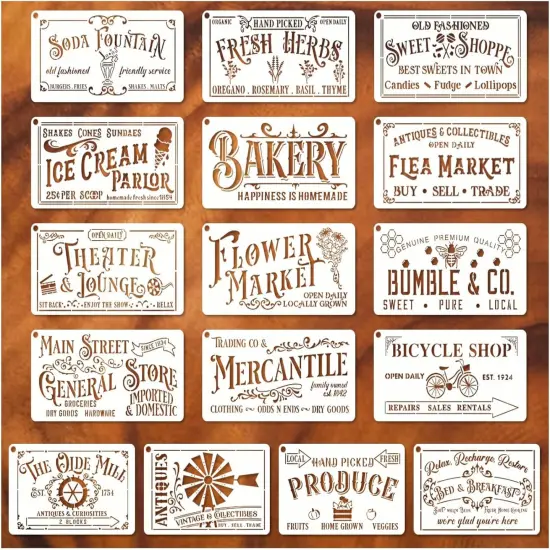 Farmhouse Stencils for Painting on Wood Kitchen Paint Stencils {1}