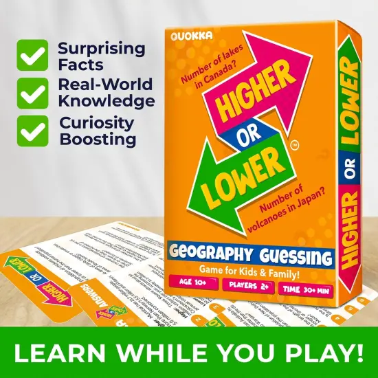 Higher or Lower Geography Family Board Game {5}