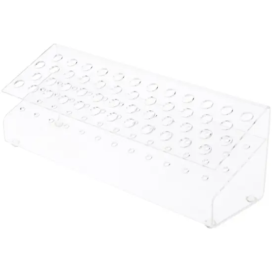 Plymor Clear Acrylic Slanted 48 Pen Display Holder, 4.5" H x 12.5" W x 3.75" D {1}