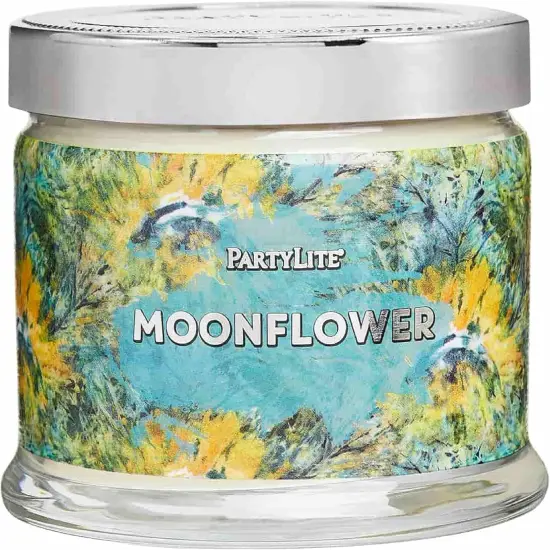 3-Wick Jar Candle, Highly Fragranced Clean Burning Glass Candle, 25-45 Hours Burn Time (Moonflower) {2}