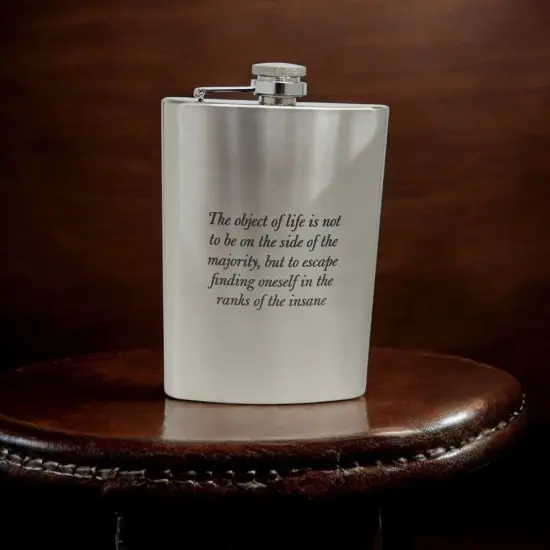 8oz The Object of life Marcus Aurelius SS Flask {3}