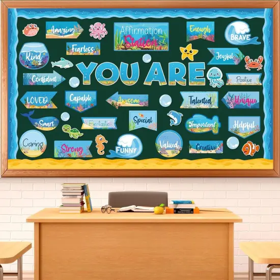 Ocean Affirmation Station Bulletin Board Set {1}
