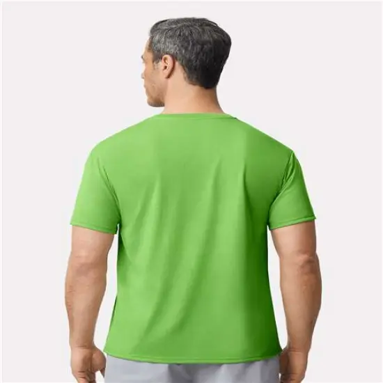 Performance short sleeve crew neck T-Shirt Safety Green {6}