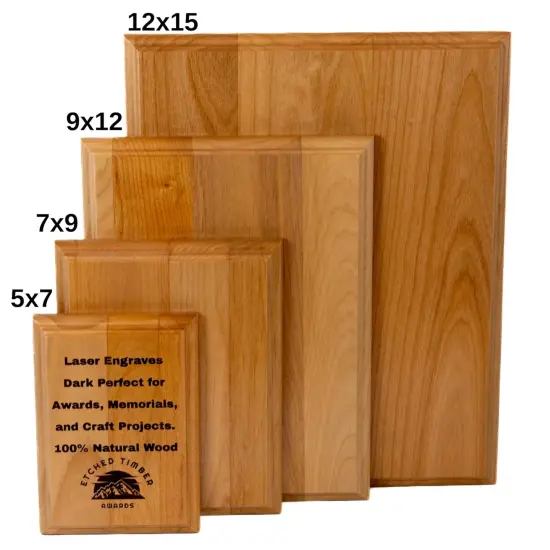 Genuine Red Alder Wood Plaque Blank, 3/4 Inch Thick Award and Craft Plaque {2}