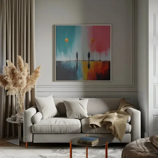 Second World 6 Square 24x24 Canvas - Corporate Office Art {3}