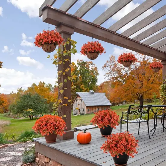 18 Pcs Artificial Mum Flowers for Outdoors {5}