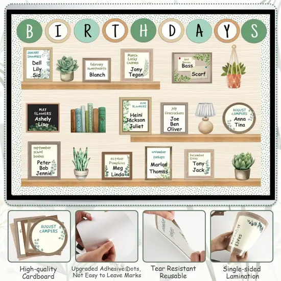 Eucalyptus Birthday Bulletin Board Set for Classroom {5}