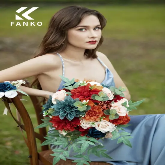 Rose Artificial Flowers Combo - Passionate Burnt Orange {3}