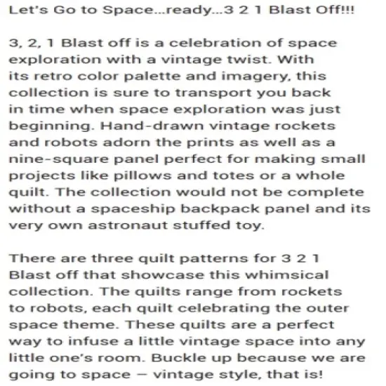 3 2 1 Blast Off Fat Quarter Bundle by Stacy Iest Hsu for Moda (20950AB) {3}