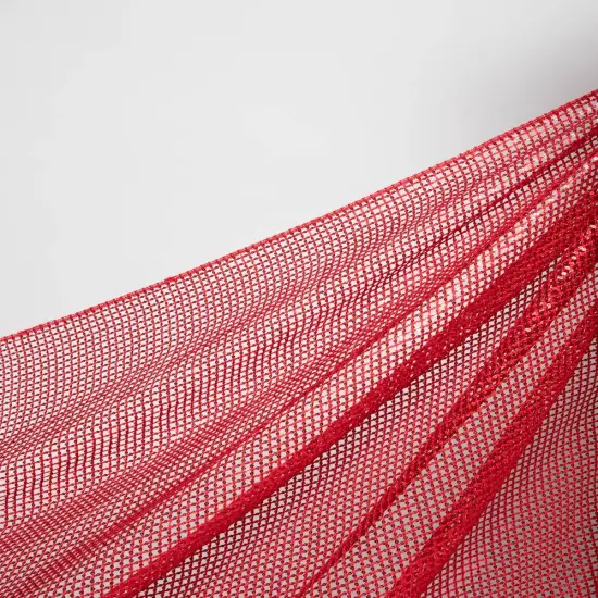 1 Yard Dazzling Sparkle Sequin Open Lace Fabric for Glamorous Bridal & Evening Wear 52" Width Red {6}