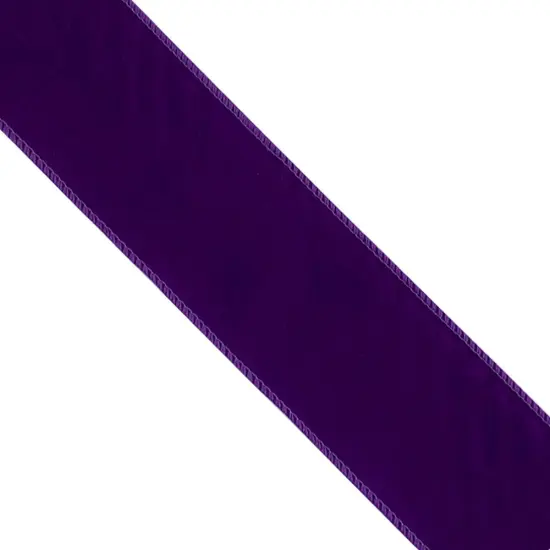 Designer's Shop WR 63-5032 2.5&rdquo; x 10 yard Holiday Velvet Purple wired edge ribbons {5}