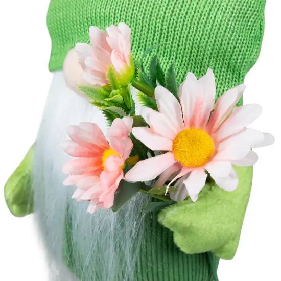 Northlight Standing Gnome with Glittered Frog Hat Spring Decoration - 14.5" Green {6}