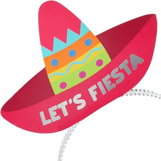 24 Pack Let's Fiesta Sombrero Party Hats for Cinco de Mayo Favors, Mexican Themed Party Decorations (4 Colors) {5}