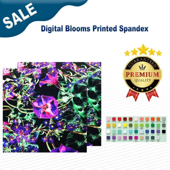 Digital Blooms Printed Spandex {1}