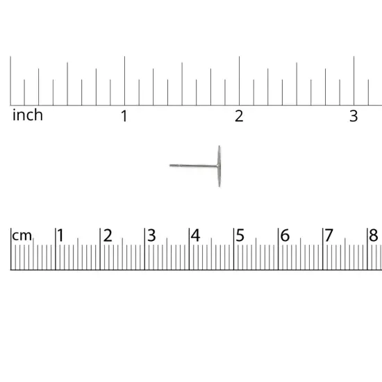 JewelrySupply Padded Post 10mm Surgical Stainless Steel (10-Pcs) {3}