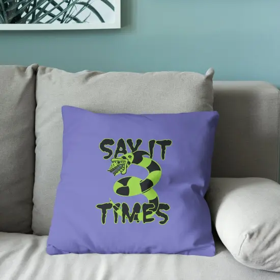 Warner Brothers Beetlejuice 18 Inch Throw Pillow Three Times {4}