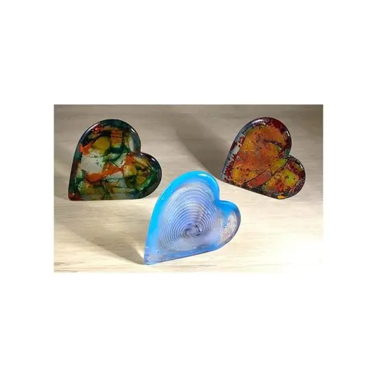 6"x 6.5"x 2" Vertical Heart Paperweight Glass Fusing Mold {2}