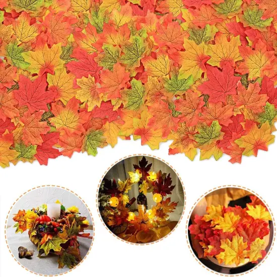 rtificial Fall Maple Leaves Bulk {4}