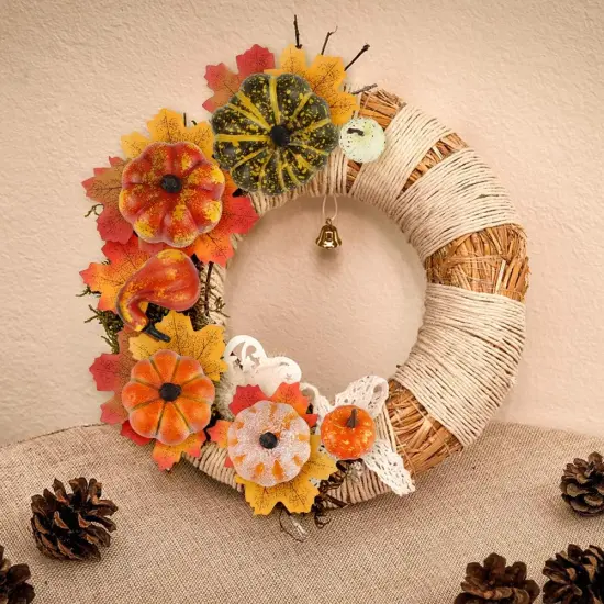 14 PCS Artificial Mixed Pumpkins for Table Decor {4}