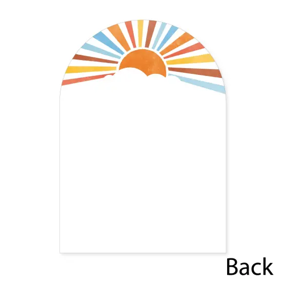 Big Dot of Happiness Retro Sunshine Thank You Cards, Here Comes The Son Party Theme, Boho Baby Shower Gratitude Letters with Envelopes - Set of 12 {5}