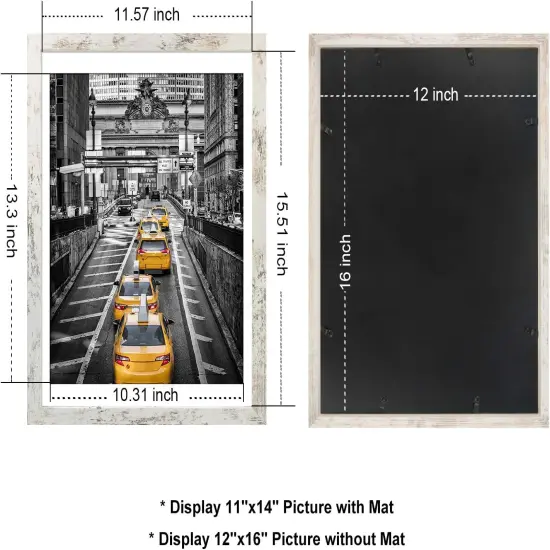 12x16 Frames Display 11x14 Picture with Mat {2}