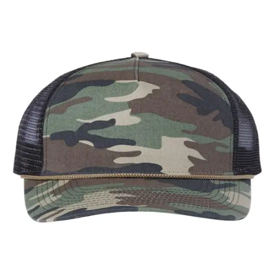DRI DUCK® Retro Rope Cap Vintage Style, Modern Comfort Camo/ Black/ Khaki {1}