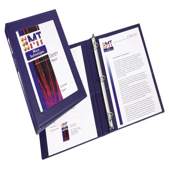 Avery Heavy-Duty Framed View 3 Ring Binder, 0.5" Slant Rings, 1 Navy Blue Binder (68051) {1}