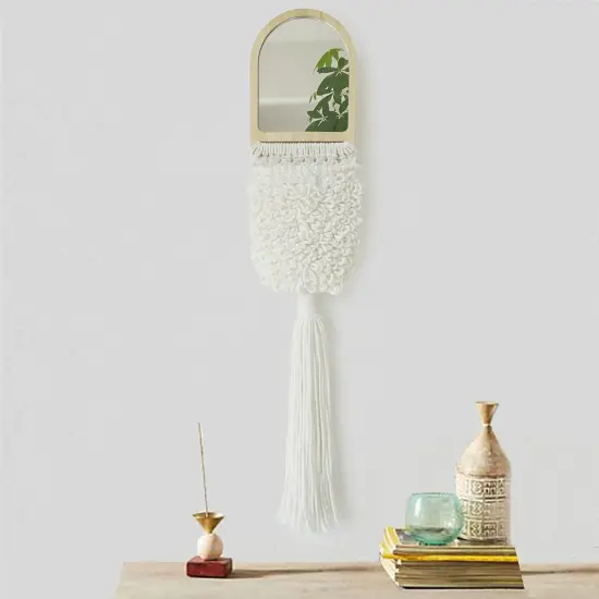 Boho Mirror Macrame Wall Art Decortive Macrame Mirror Wall Art {4}