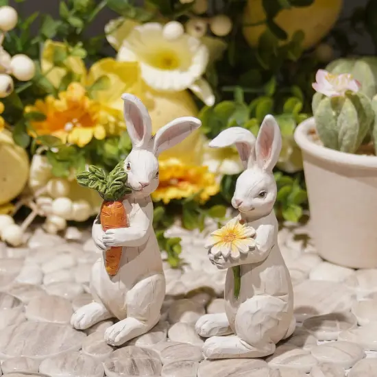 Newman House Studio Easter-Decorations Bunny-Decor Spring-Figurines {4}