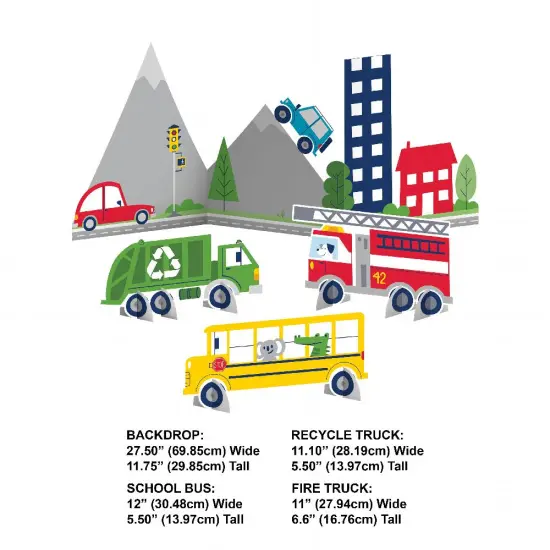 Transportation Time Centerpiece w/ Cutouts {2}